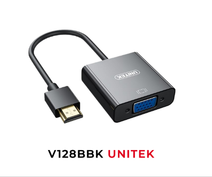 Cáp chuyển đổi HDMI sang VGA 1080p@60Hz + AUDIO UNITEK V128BBK