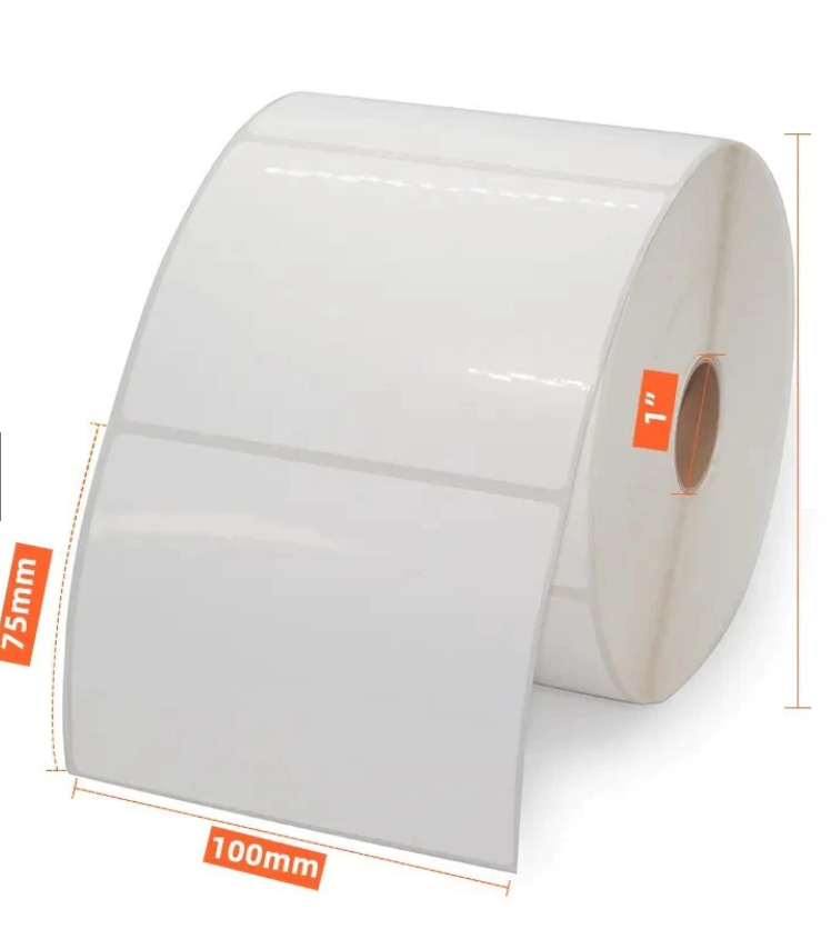 Decal Nhiệt 75×100 mm dài 50m- Giấy In Đơn Hàng Shopee, Tiki, Lazada