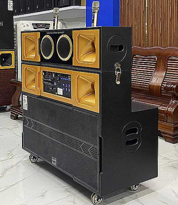 Loa di động KTV 4 tấc đôi 2 tầng GD218-33