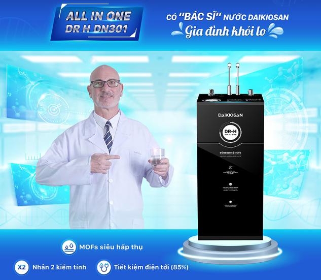 Máy lọc nước RO Dr.H nóng nguội lạnh 2D Daikiosan DN301