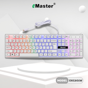 PHÍM LED 7 MÀU EMASTER EKG801B/W