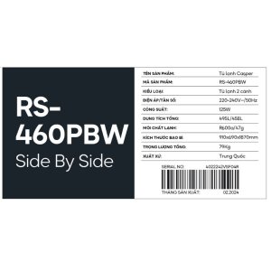 Tủ lạnh Casper Inverter 458 lít RS-460PBW