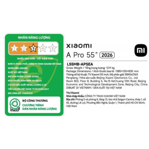Tivi Xiaomi A Pro 4K 55 inch L55MB-APSEA 2026