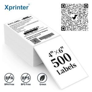 Giấy in nhiệt A6, 100x150mm, 4×6 Giấy in nhiệt vận chuyển dạng xấp 500 tem 