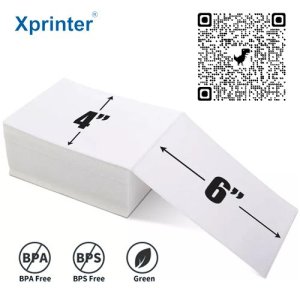 Giấy in nhiệt A6, 100x150mm, 4×6 Giấy in nhiệt vận chuyển dạng xấp 500 tem 