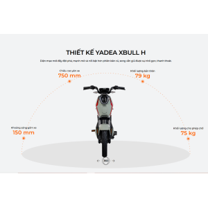 Xe đạp điện YADEA XBULL H – Thể thao, 40km/h, Quãng đường 70km, Giá tốt học sinh